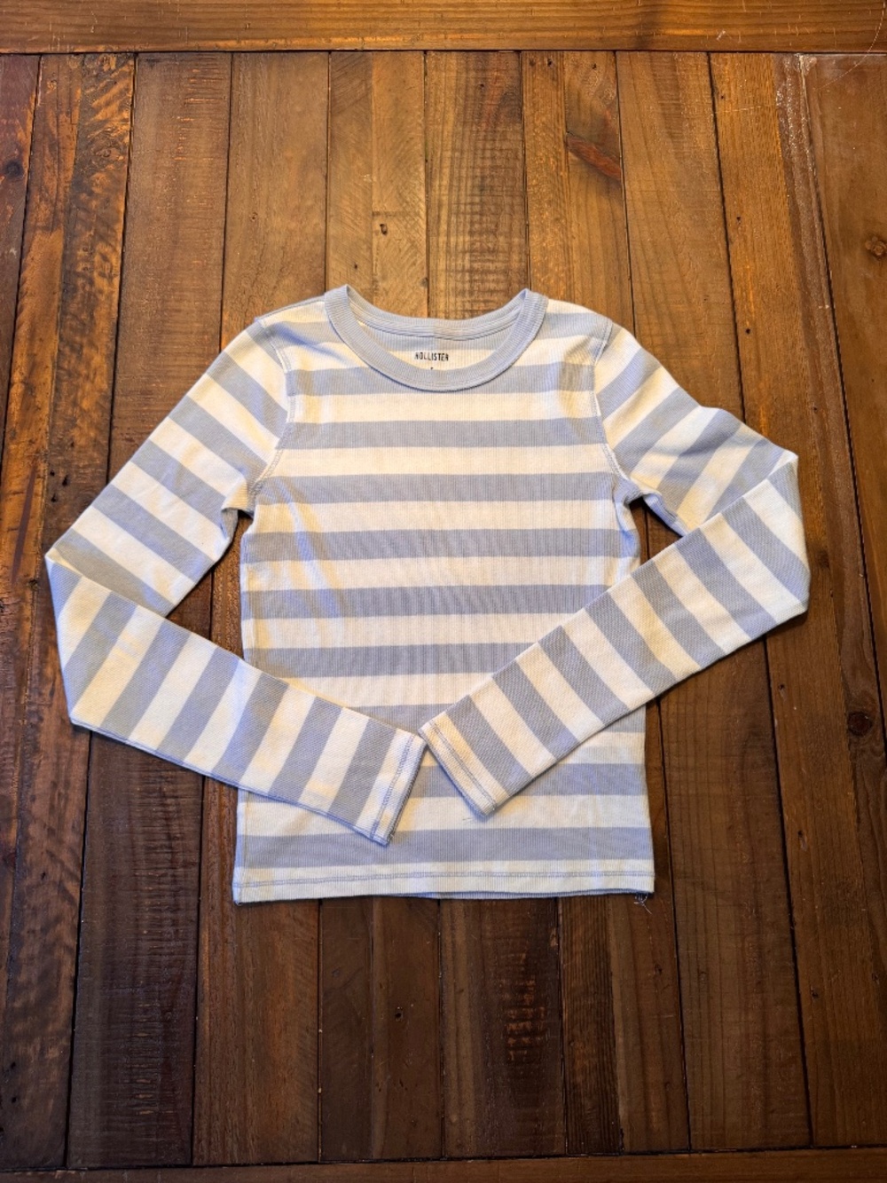 Hollister Striped Ribbed Long Sleeve Tee. Size Small.